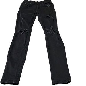 Joe’s Jeans Women’s Distressed Black Skinny Ankle Jeans Size 25